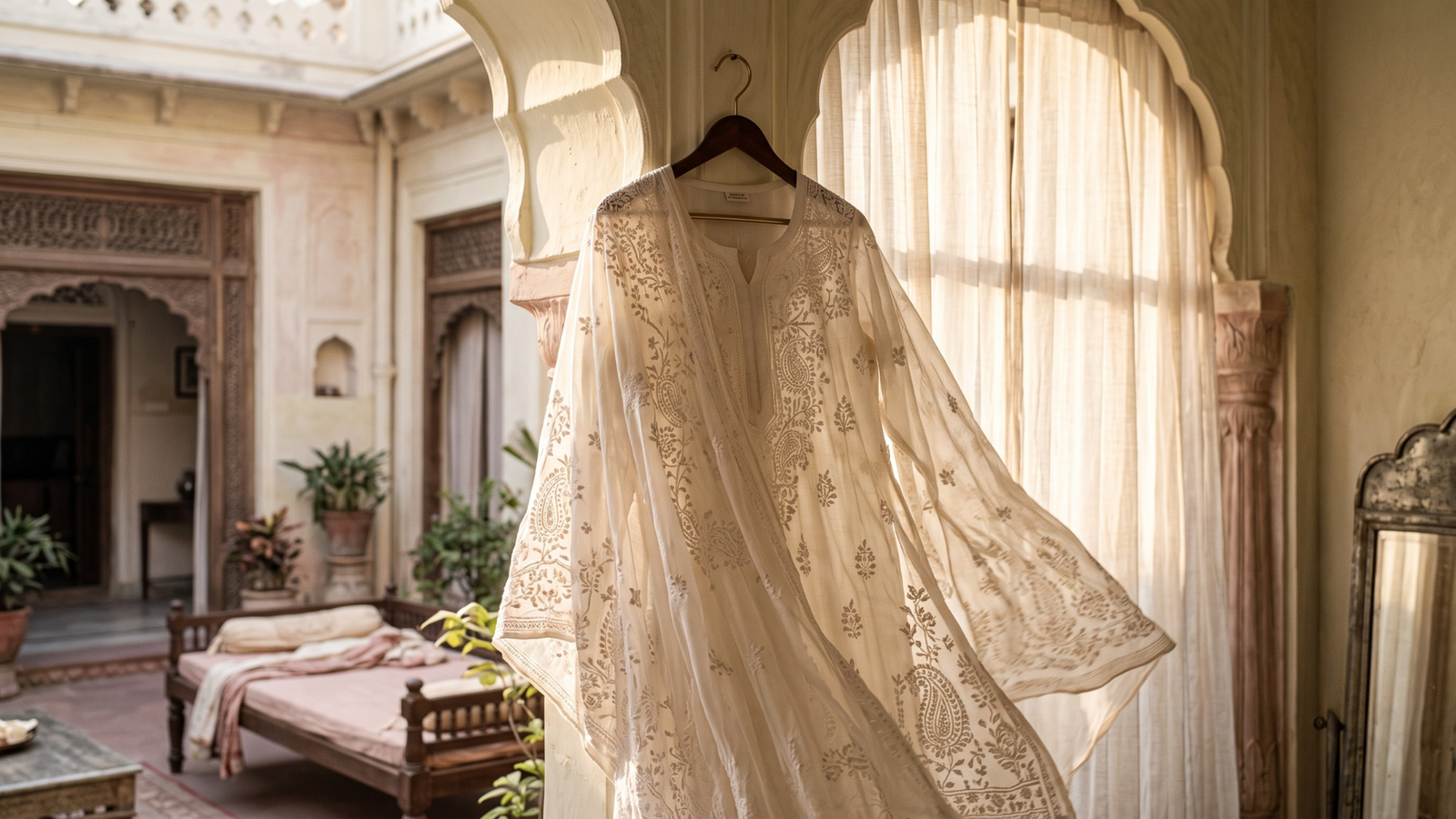 Finished Chikankari garment