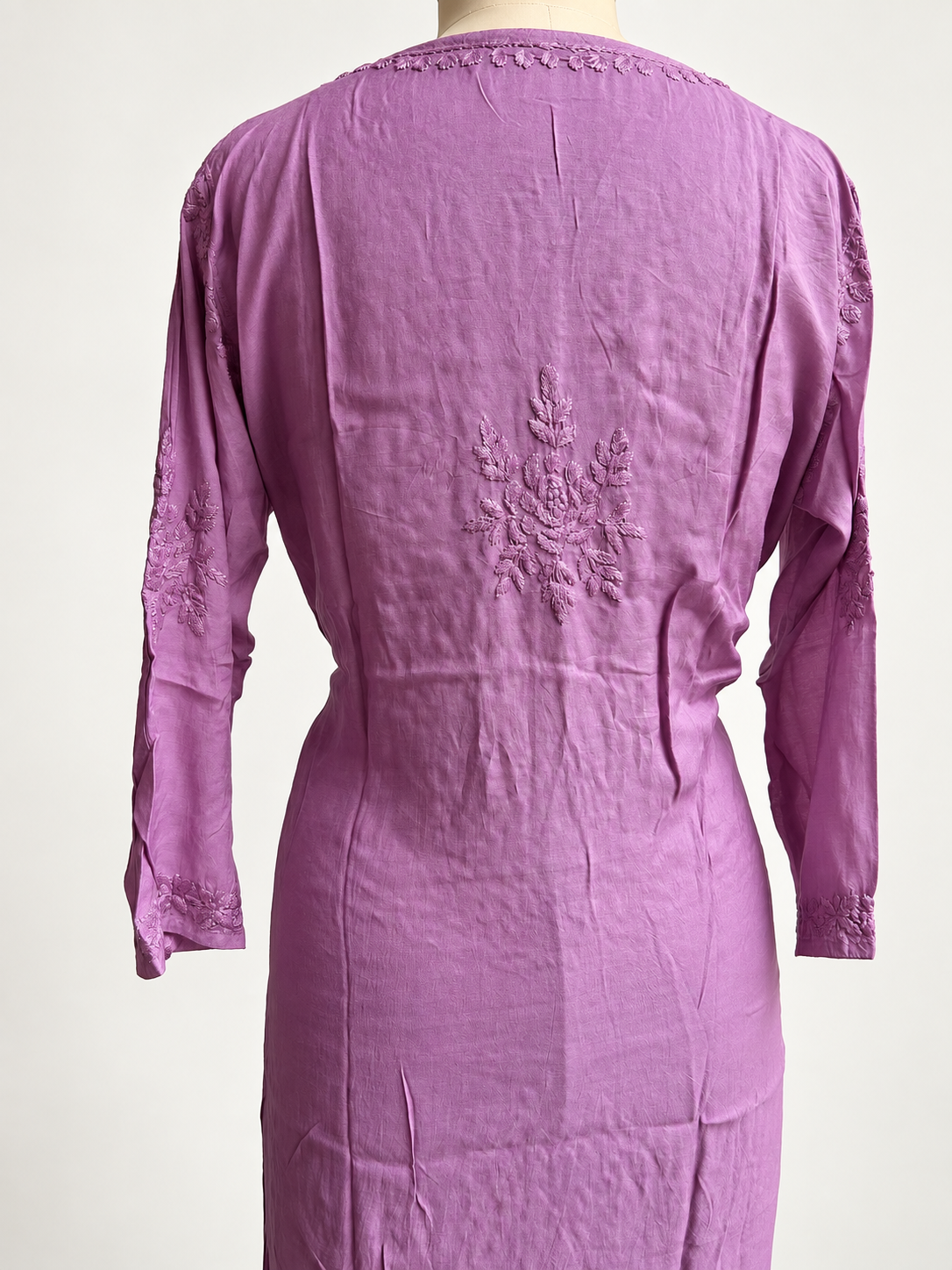 The Fern Breeze Chikankari - Muslin Chikankari 2-Piece Suit Set by Feathers by Priya - Image 4