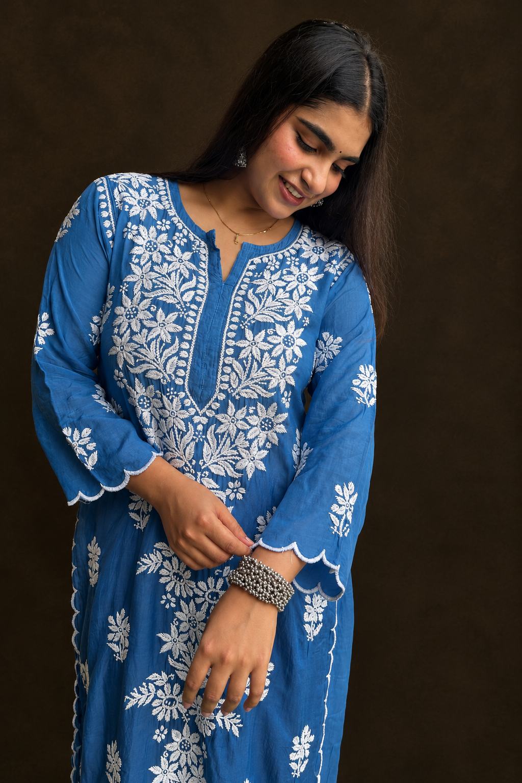 file_00000000071c81f48fbdd3dde416a1ce Milky Opal Chikankari Suit - Pure Mul Chikankari 2-Piece Suit Set by Feathers by Priya - Image 2