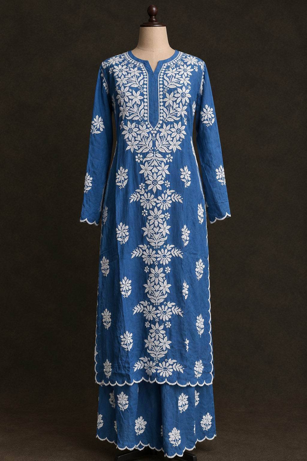 file_000000003a248208a28c1ec9e8e22c2d Milky Opal Chikankari Suit - Pure Mul Chikankari 2-Piece Suit Set by Feathers by Priya - Image 3