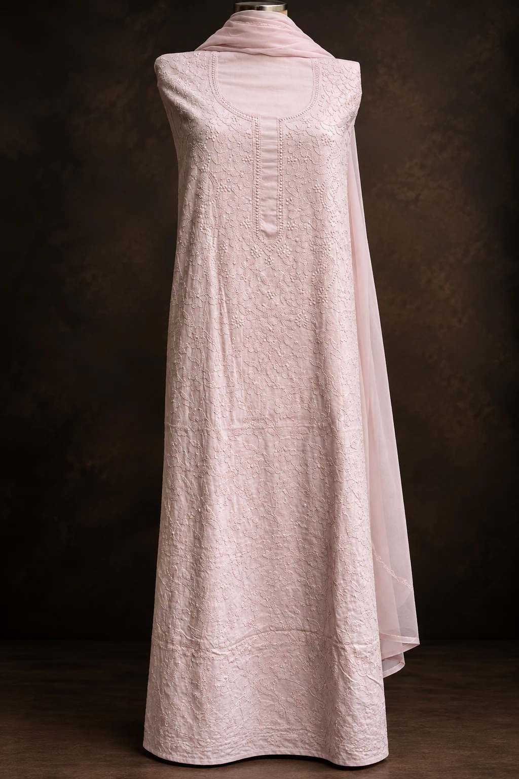 Lavender Shadow Unstitched Chikankari Suit - Chikankari by Feathers by Priya - Image 4