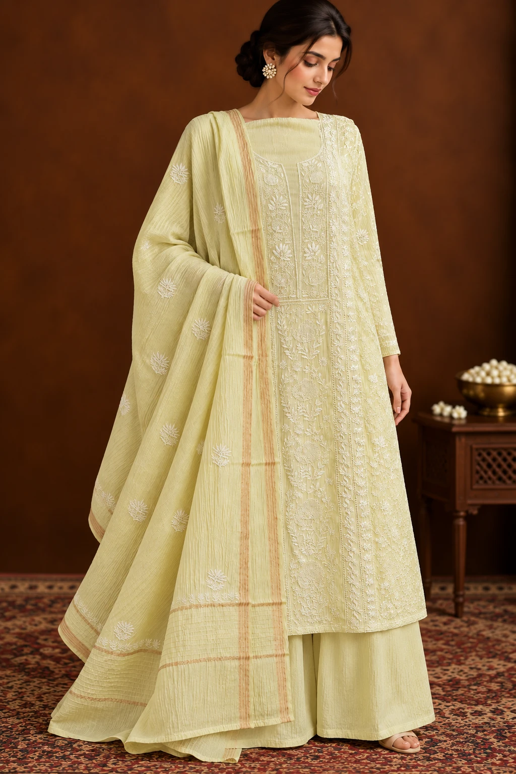 file_00000000f5d082088e44ebe65eee1006_result Citrus Chanderi Semi-Stitched Chikankari Suit - Mul Chanderi Chikankari by Feathers by Priya