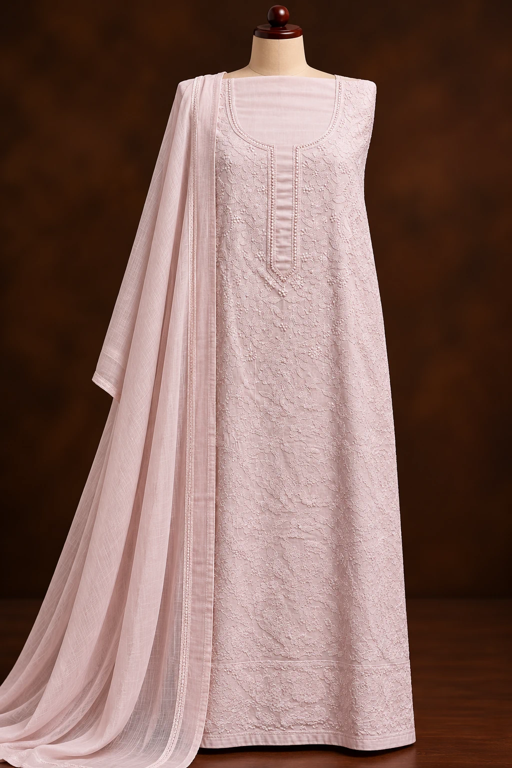 Lavender Shadow Unstitched Chikankari Suit - Chikankari by Feathers by Priya - Image 2